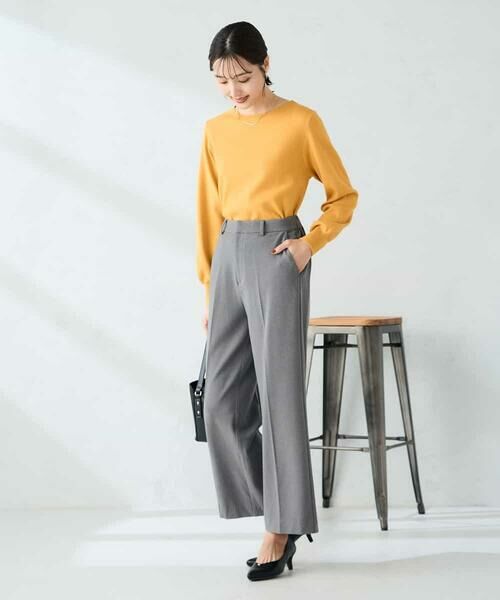 a.v.v / アー・ヴェ・ヴェ チノ・ワークパンツ | 【イージーケア/洗える/ストレッチ】裏起毛美ラクるスッキリ見えストレートパンツ | 詳細12