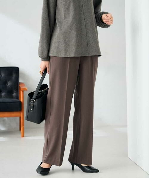 a.v.v / アー・ヴェ・ヴェ チノ・ワークパンツ | 【イージーケア/洗える/ストレッチ】裏起毛美ラクるスッキリ見えストレートパンツ | 詳細2