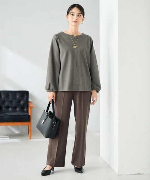 a.v.v / アー・ヴェ・ヴェ チノ・ワークパンツ | 【イージーケア/洗える/ストレッチ】裏起毛美ラクるスッキリ見えストレートパンツ | 詳細3