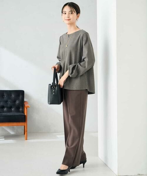 a.v.v / アー・ヴェ・ヴェ チノ・ワークパンツ | 【イージーケア/洗える/ストレッチ】裏起毛美ラクるスッキリ見えストレートパンツ | 詳細5