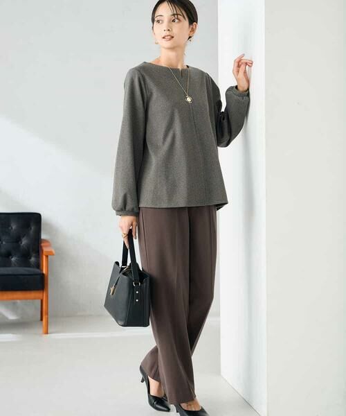 a.v.v / アー・ヴェ・ヴェ チノ・ワークパンツ | 【イージーケア/洗える/ストレッチ】裏起毛美ラクるスッキリ見えストレートパンツ | 詳細7