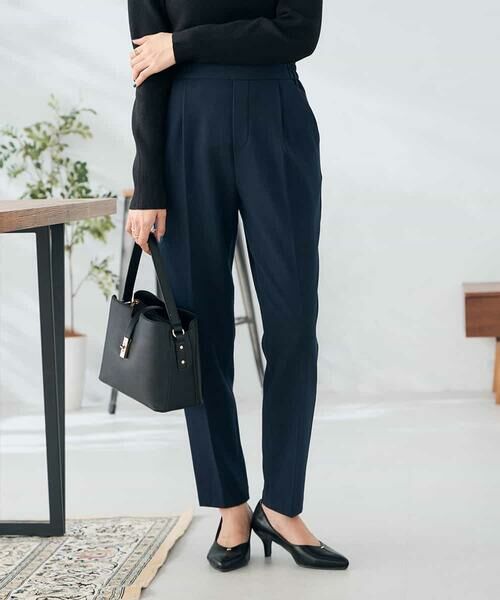 a.v.v / アー・ヴェ・ヴェ チノ・ワークパンツ | 【イージーケア/洗える/ストレッチ】裏起毛美ラクるスッキリ見えテーパードパンツ | 詳細1