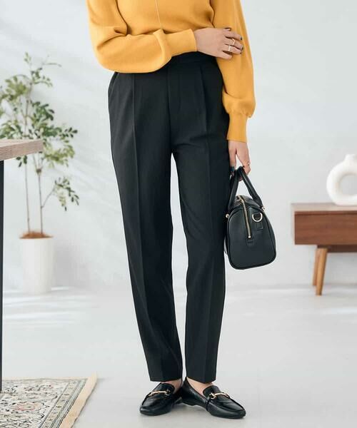 a.v.v / アー・ヴェ・ヴェ チノ・ワークパンツ | 【イージーケア/洗える/ストレッチ】裏起毛美ラクるスッキリ見えテーパードパンツ | 詳細13