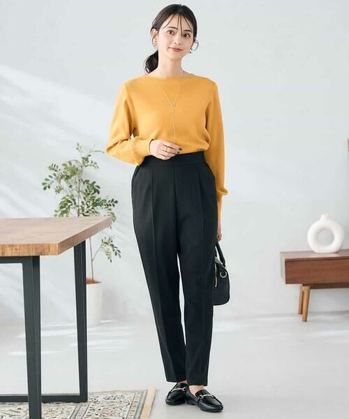 a.v.v / アー・ヴェ・ヴェ チノ・ワークパンツ | 【イージーケア/洗える/ストレッチ】裏起毛美ラクるスッキリ見えテーパードパンツ | 詳細14