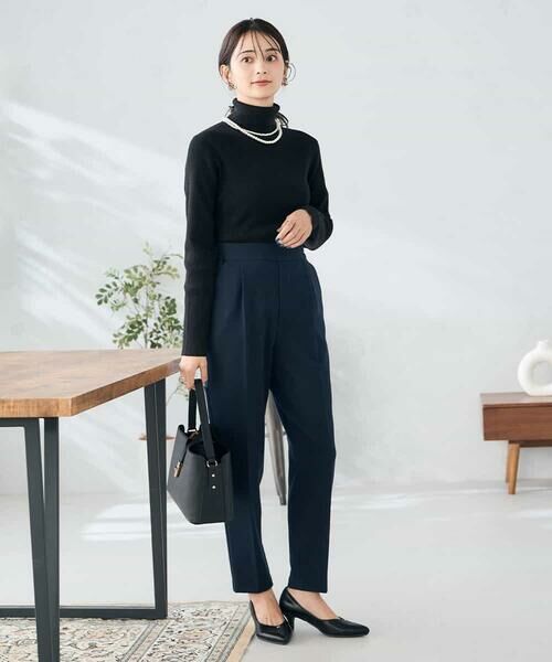 a.v.v / アー・ヴェ・ヴェ チノ・ワークパンツ | 【イージーケア/洗える/ストレッチ】裏起毛美ラクるスッキリ見えテーパードパンツ | 詳細2