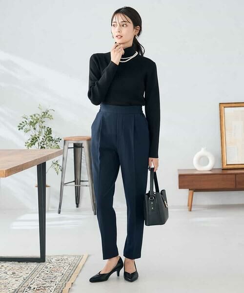 a.v.v / アー・ヴェ・ヴェ チノ・ワークパンツ | 【イージーケア/洗える/ストレッチ】裏起毛美ラクるスッキリ見えテーパードパンツ | 詳細3