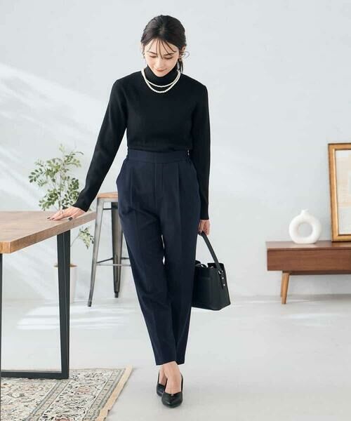 a.v.v / アー・ヴェ・ヴェ チノ・ワークパンツ | 【イージーケア/洗える/ストレッチ】裏起毛美ラクるスッキリ見えテーパードパンツ | 詳細4