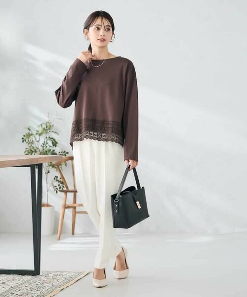 a.v.v / アー・ヴェ・ヴェ チノ・ワークパンツ | 【イージーケア/洗える/ストレッチ】裏起毛美ラクるスッキリ見えテーパードパンツ | 詳細6