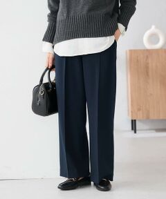 a.v.v / アー・ヴェ・ヴェ その他パンツ | 【イージーケア/洗える/ストレッチ/雑誌InRed(宝島社)12月号掲載】裏起毛美ラクるスッキリ見えワイドパンツ