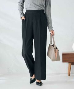 a.v.v / アー・ヴェ・ヴェ その他パンツ | 【イージーケア/洗える/ストレッチ/雑誌InRed(宝島社)12月号掲載】裏起毛美ラクるスッキリ見えワイドパンツ