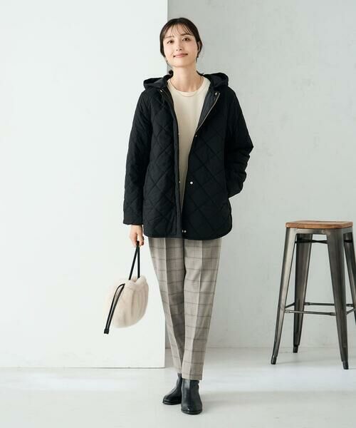 a.v.v / アー・ヴェ・ヴェ チノ・ワークパンツ | 【イージーケア/洗える/ストレッチ】裏起毛美ラクるスッキリ見えチェックテーパードパンツ | 詳細11