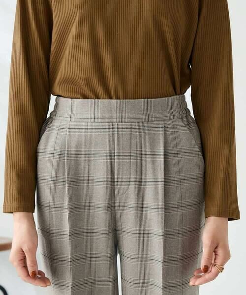 a.v.v / アー・ヴェ・ヴェ チノ・ワークパンツ | 【イージーケア/洗える/ストレッチ】裏起毛美ラクるスッキリ見えチェックテーパードパンツ | 詳細15