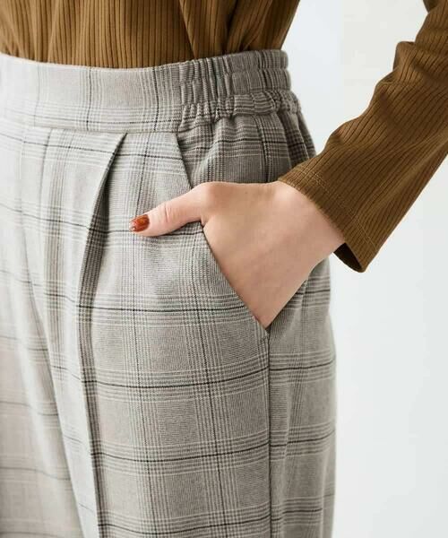 a.v.v / アー・ヴェ・ヴェ チノ・ワークパンツ | 【イージーケア/洗える/ストレッチ】裏起毛美ラクるスッキリ見えチェックテーパードパンツ | 詳細17
