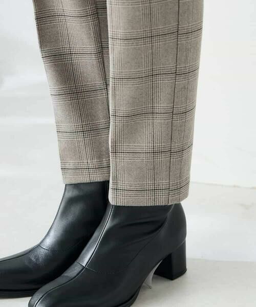 a.v.v / アー・ヴェ・ヴェ チノ・ワークパンツ | 【イージーケア/洗える/ストレッチ】裏起毛美ラクるスッキリ見えチェックテーパードパンツ | 詳細18