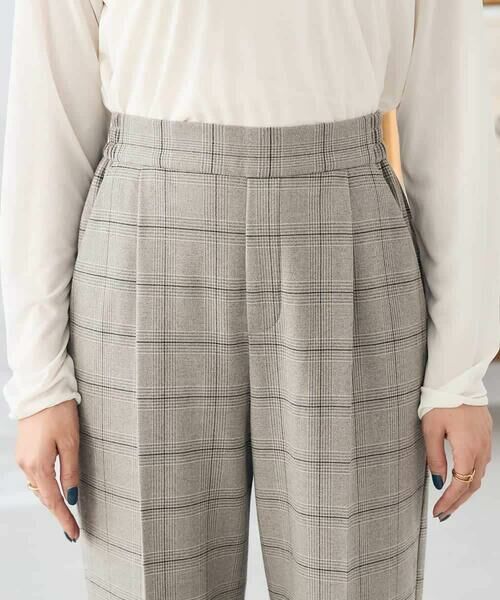 a.v.v / アー・ヴェ・ヴェ その他パンツ | 【イージーケア/洗える/ストレッチ】裏起毛美ラクるスッキリ見えチェックワイドパンツ | 詳細17