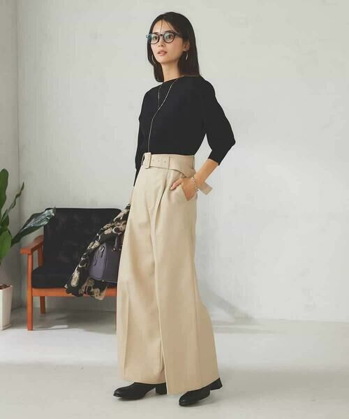 a.v.v / アー・ヴェ・ヴェ チノ・ワークパンツ | ベルテッドワイドパンツ | 詳細10