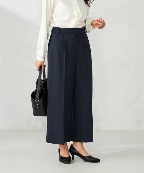 a.v.v / アー・ヴェ・ヴェ その他パンツ | 【洗える】クロップドパンツ(ネイビー)