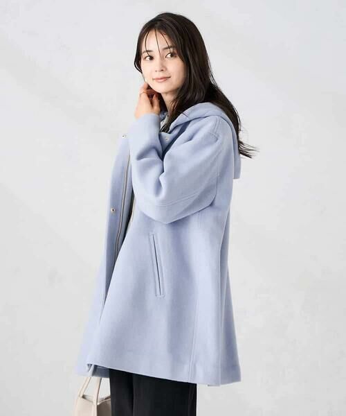 a.v.v / アー・ヴェ・ヴェ ノーカラージャケット | 【２WAY】Aラインフーデッドミドルコート | 詳細1