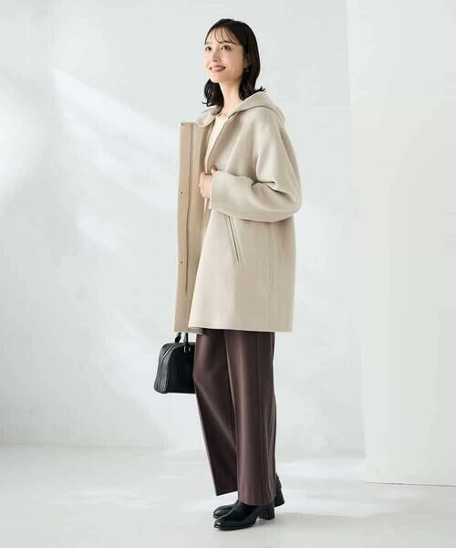 a.v.v / アー・ヴェ・ヴェ ノーカラージャケット | 【２WAY】Aラインフーデッドミドルコート | 詳細12