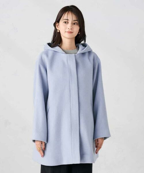 a.v.v / アー・ヴェ・ヴェ ノーカラージャケット | 【２WAY】Aラインフーデッドミドルコート | 詳細15