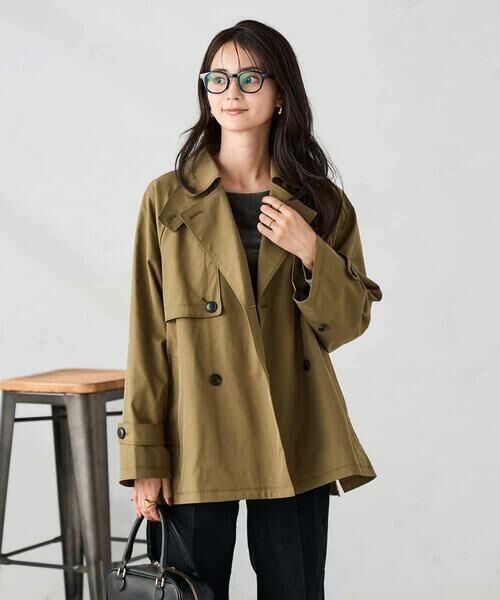 a.v.v / アー・ヴェ・ヴェ トレンチコート | 【微撥水】ミドルトレンチコート（キャメル）