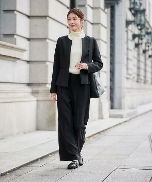 a.v.v / アー・ヴェ・ヴェ ノーカラージャケット | 【洗える/イージーケア/ストレッチ】パウダーツイルキーネックジャケット | 詳細21