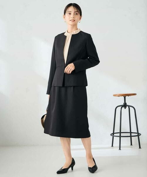 a.v.v / アー・ヴェ・ヴェ ノーカラージャケット | 【洗える/イージーケア/ストレッチ】パウダーツイルキーネックジャケット | 詳細29