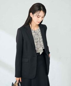 a.v.v / アー・ヴェ・ヴェ テーラードジャケット | 【洗える/イージーケア/ストレッチ】パウダーツイルテーラードジャケット