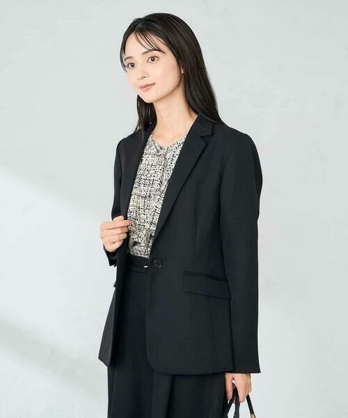 a.v.v / アー・ヴェ・ヴェ テーラードジャケット | 【洗える/イージーケア/ストレッチ】パウダーツイルテーラードジャケット | 詳細18