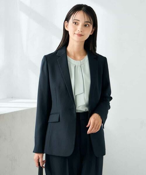 a.v.v / アー・ヴェ・ヴェ テーラードジャケット | 【洗える/イージーケア/ストレッチ】パウダーツイルテーラードジャケット | 詳細2