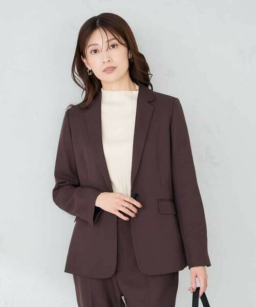 a.v.v / アー・ヴェ・ヴェ テーラードジャケット | 【洗える/イージーケア/ストレッチ】パウダーツイルテーラードジャケット | 詳細7