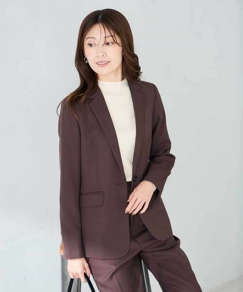 a.v.v / アー・ヴェ・ヴェ テーラードジャケット | 【洗える/イージーケア/ストレッチ】パウダーツイルテーラードジャケット | 詳細9