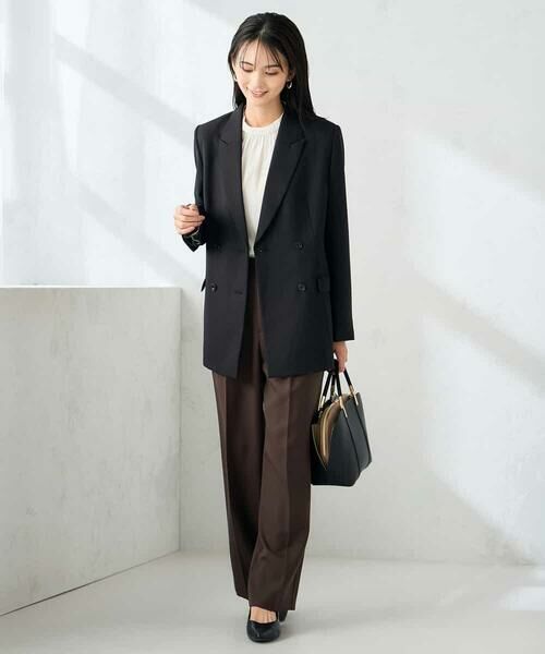 a.v.v / アー・ヴェ・ヴェ テーラードジャケット | 【洗える/イージーケア/ストレッチ】パウダーツイルダブルブレストジャケット | 詳細20