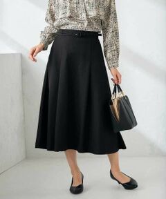 a.v.v / アー・ヴェ・ヴェ ロング・マキシ丈スカート | 【洗える/イージーケア/ストレッチ】パウダーツイルフレアスカート