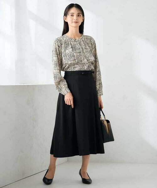 a.v.v / アー・ヴェ・ヴェ ロング・マキシ丈スカート | 【洗える/イージーケア/ストレッチ】パウダーツイルフレアスカート | 詳細13