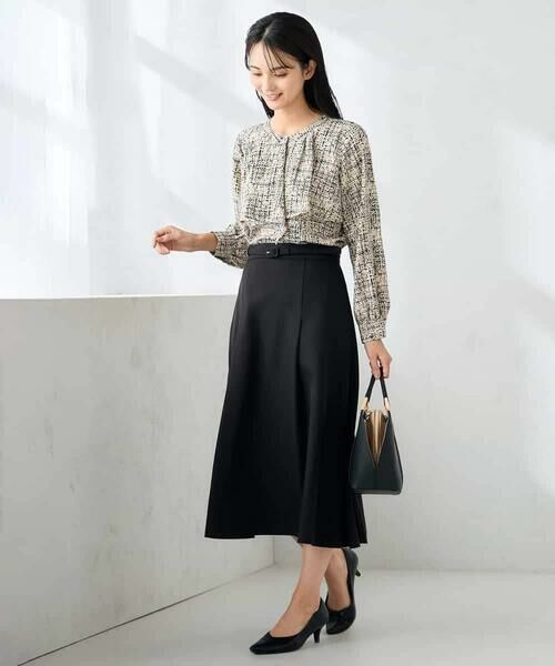 a.v.v / アー・ヴェ・ヴェ ロング・マキシ丈スカート | 【洗える/イージーケア/ストレッチ】パウダーツイルフレアスカート | 詳細14