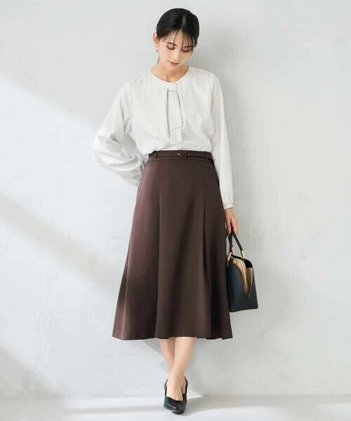 a.v.v / アー・ヴェ・ヴェ ロング・マキシ丈スカート | 【洗える/イージーケア/ストレッチ】パウダーツイルフレアスカート | 詳細6