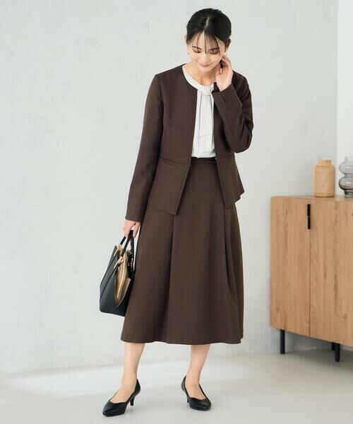 a.v.v / アー・ヴェ・ヴェ ロング・マキシ丈スカート | 【洗える/イージーケア/ストレッチ】パウダーツイルフレアスカート | 詳細8