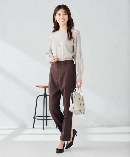 a.v.v / アー・ヴェ・ヴェ チノ・ワークパンツ | 【洗える/イージーケア/ストレッチ】パウダーツイルテーパードパンツ | 詳細18