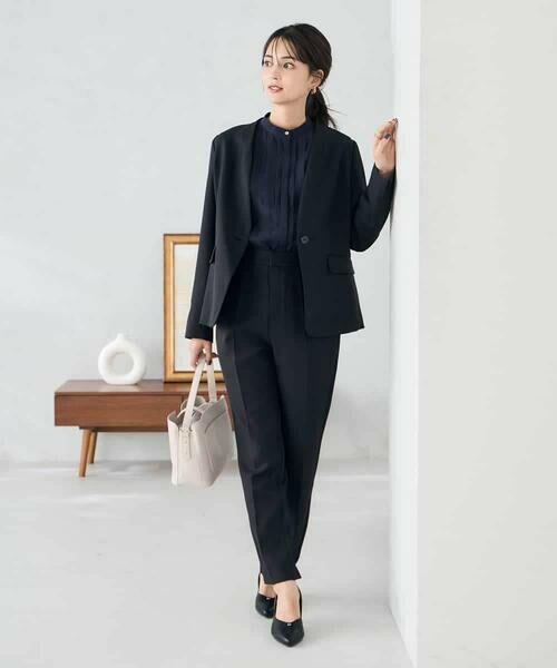 a.v.v / アー・ヴェ・ヴェ チノ・ワークパンツ | 【洗える/イージーケア/ストレッチ】パウダーツイルテーパードパンツ | 詳細24