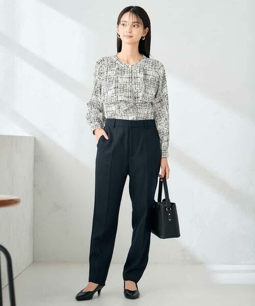 a.v.v / アー・ヴェ・ヴェ チノ・ワークパンツ | 【洗える/イージーケア/ストレッチ】パウダーツイルテーパードパンツ | 詳細4