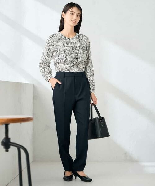 a.v.v / アー・ヴェ・ヴェ チノ・ワークパンツ | 【洗える/イージーケア/ストレッチ】パウダーツイルテーパードパンツ | 詳細5