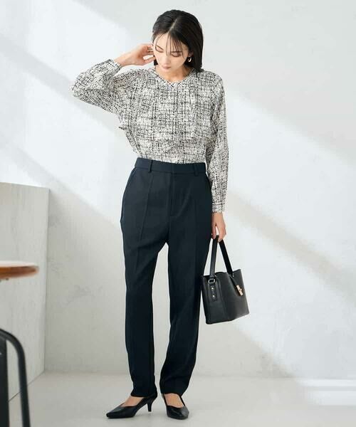 a.v.v / アー・ヴェ・ヴェ チノ・ワークパンツ | 【洗える/イージーケア/ストレッチ】パウダーツイルテーパードパンツ | 詳細6