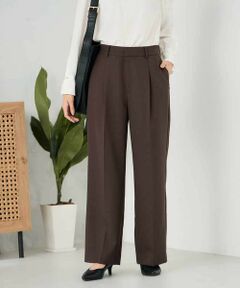 a.v.v / アー・ヴェ・ヴェ その他パンツ | 【洗える/イージーケア/ストレッチ】パウダーツイルワイドストレートパンツ