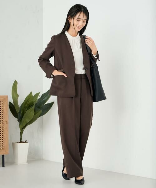 a.v.v / アー・ヴェ・ヴェ その他パンツ | 【洗える/イージーケア/ストレッチ】パウダーツイルワイドストレートパンツ | 詳細19