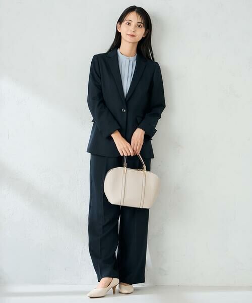 a.v.v / アー・ヴェ・ヴェ その他パンツ | 【洗える/イージーケア/ストレッチ】パウダーツイルワイドストレートパンツ | 詳細8