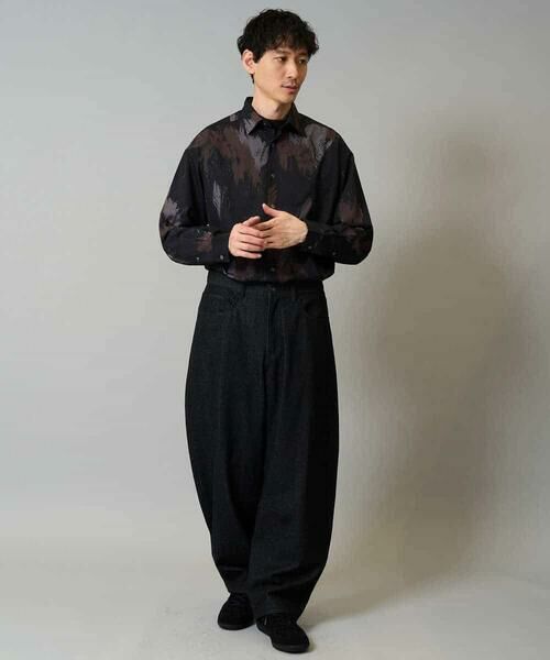 a.v.v / アー・ヴェ・ヴェ シャツ・ブラウス | 【イージーケア/シワになりにくい】ペインター柄ワイドシルエットシャツ【洗濯機で洗える/ストレッチ】 | 詳細10