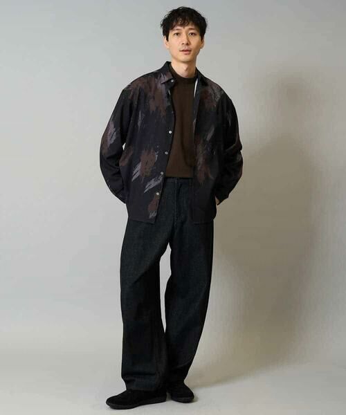 a.v.v / アー・ヴェ・ヴェ シャツ・ブラウス | 【イージーケア/シワになりにくい】ペインター柄ワイドシルエットシャツ【洗濯機で洗える/ストレッチ】 | 詳細12