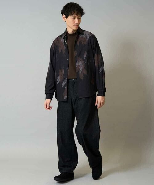 a.v.v / アー・ヴェ・ヴェ シャツ・ブラウス | 【イージーケア/シワになりにくい】ペインター柄ワイドシルエットシャツ【洗濯機で洗える/ストレッチ】 | 詳細13