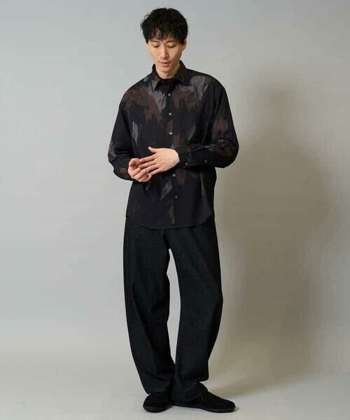 a.v.v / アー・ヴェ・ヴェ シャツ・ブラウス | 【イージーケア/シワになりにくい】ペインター柄ワイドシルエットシャツ【洗濯機で洗える/ストレッチ】 | 詳細14